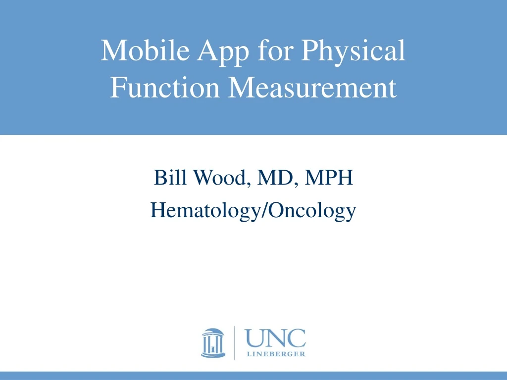 mobile app for physical function measurement