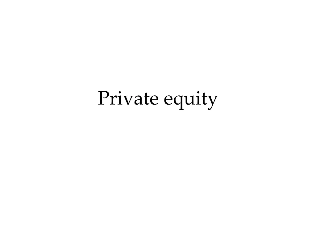 private equity