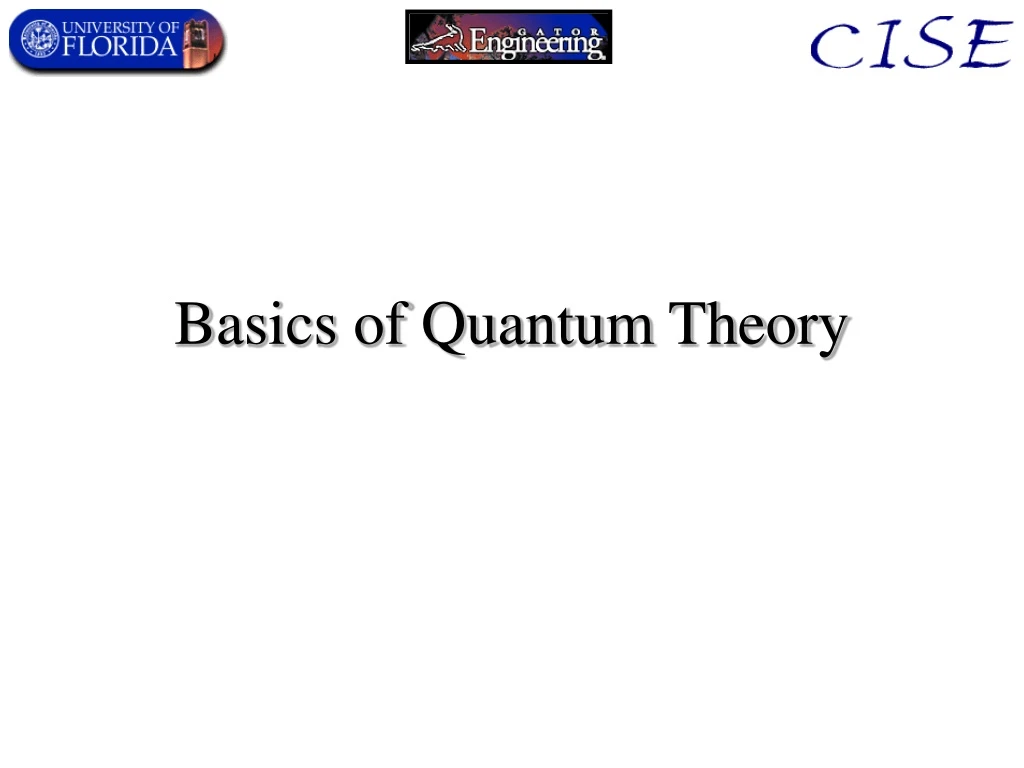 basics of quantum theory
