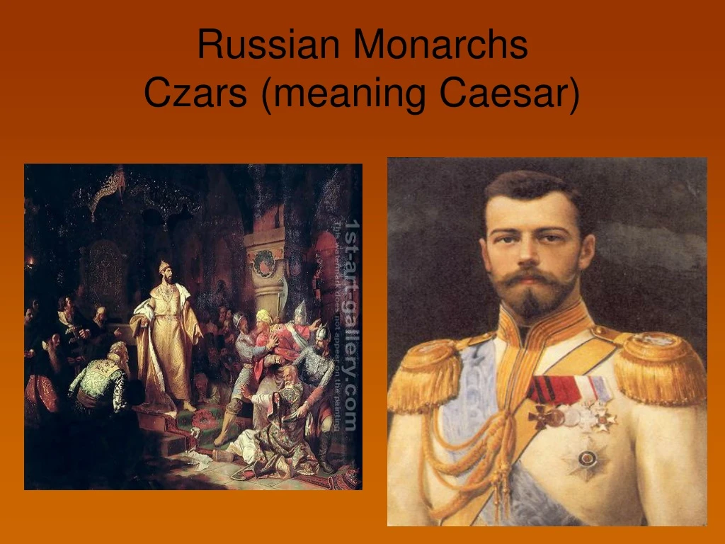 russian monarchs czars meaning caesar