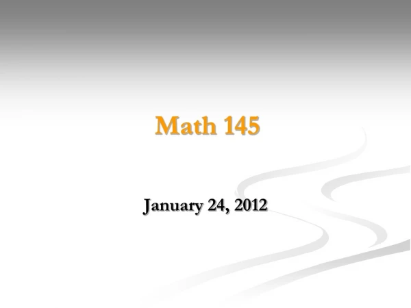 Math 145