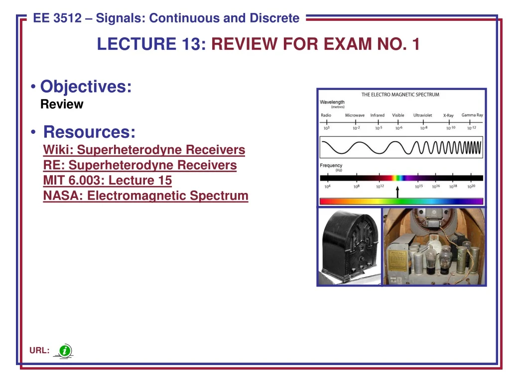 lecture 13 review for exam no 1