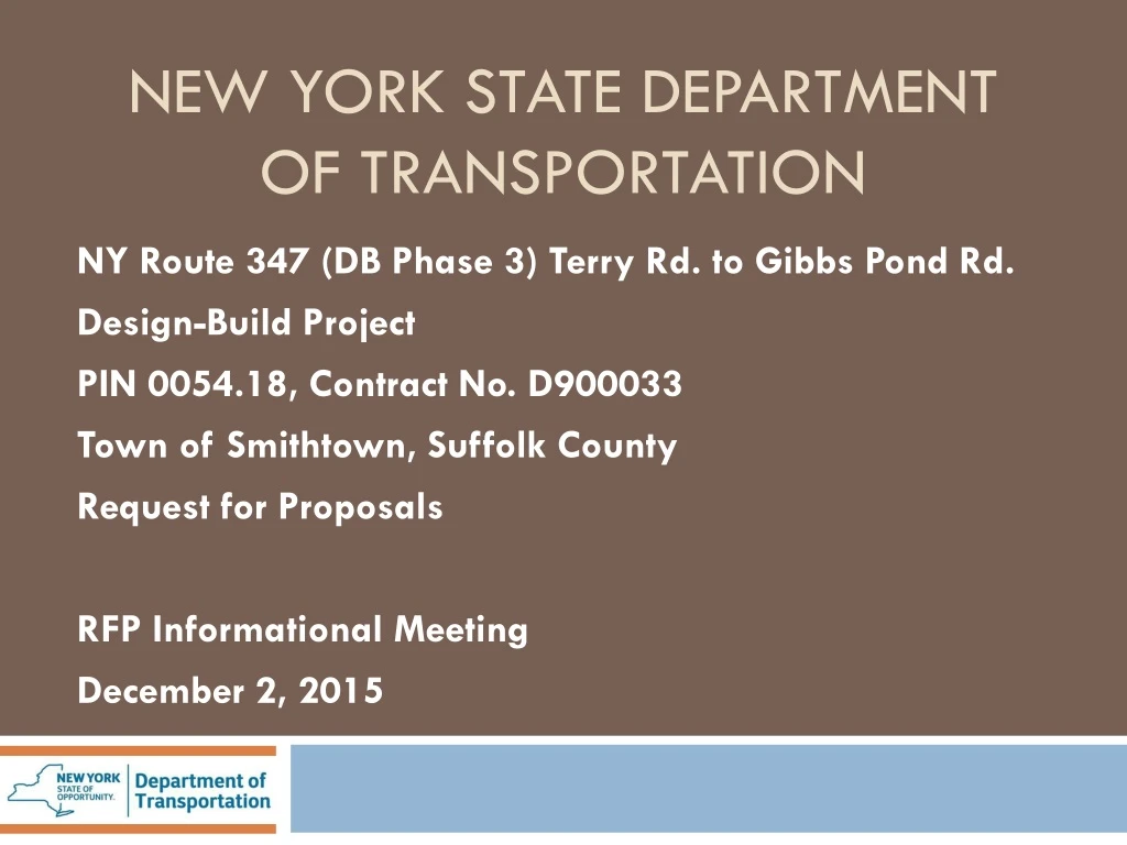 new york state department of transportation