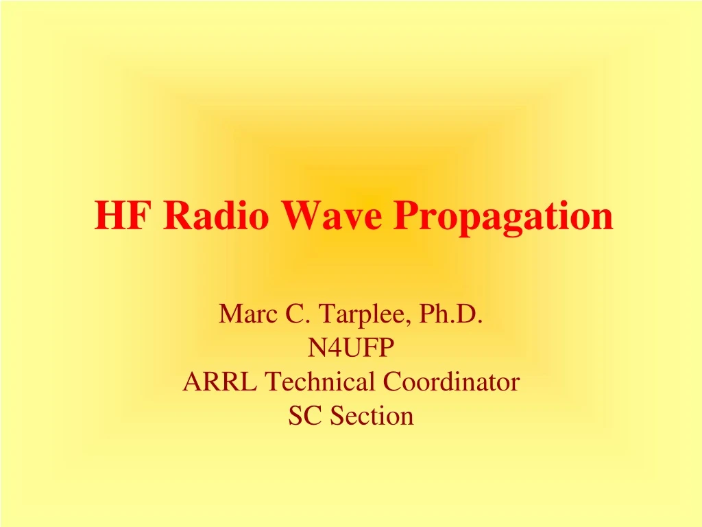 hf radio wave propagation