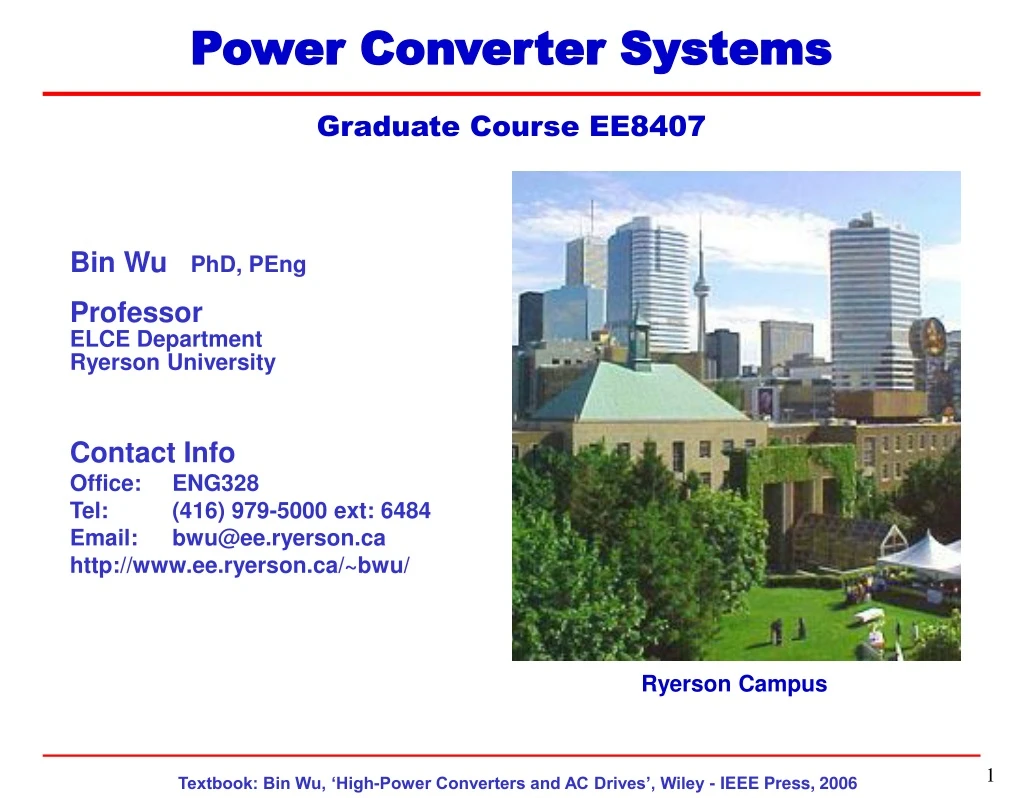 power converter systems graduate course ee8407