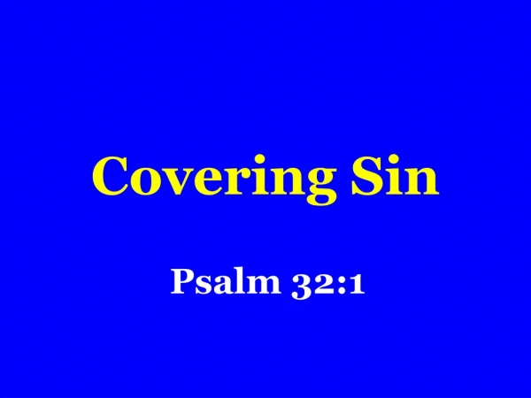 Covering Sin