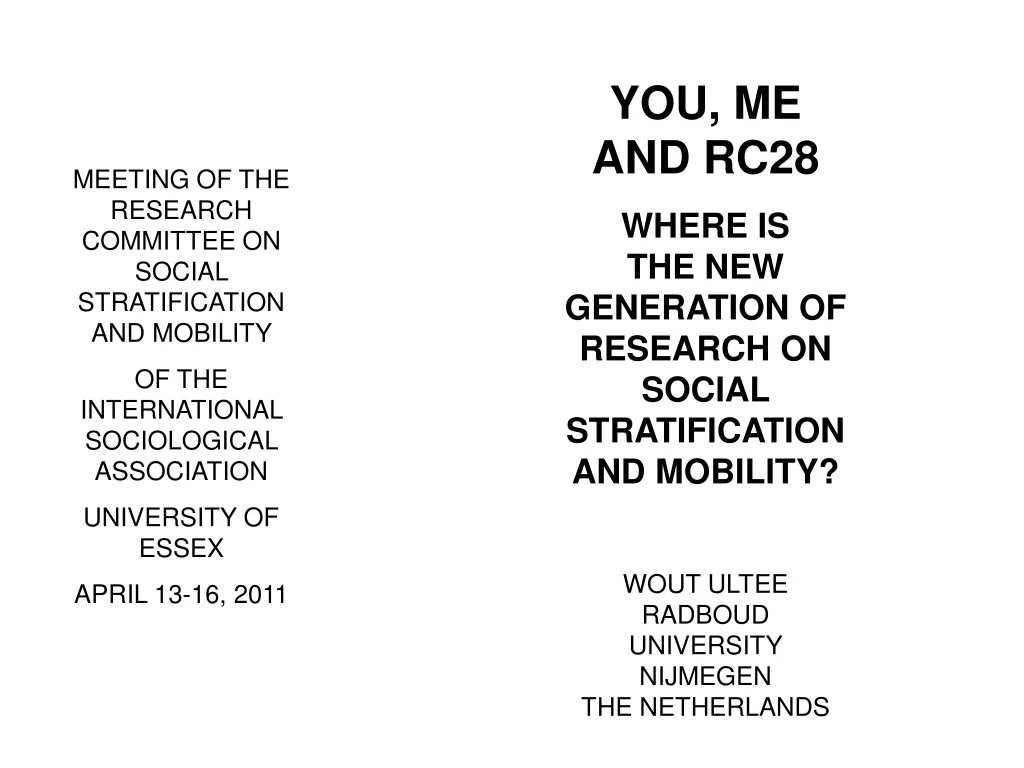 you me and rc28 where is the new generation
