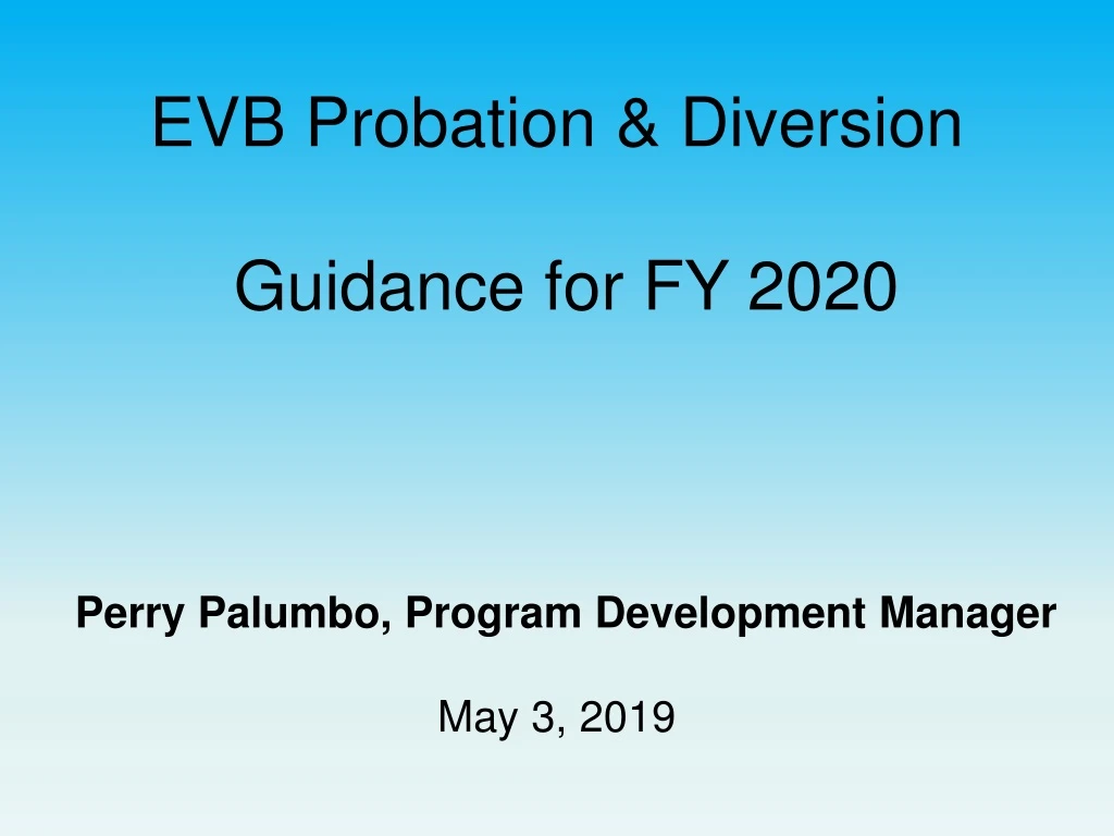 evb probation diversion guidance for fy 2020