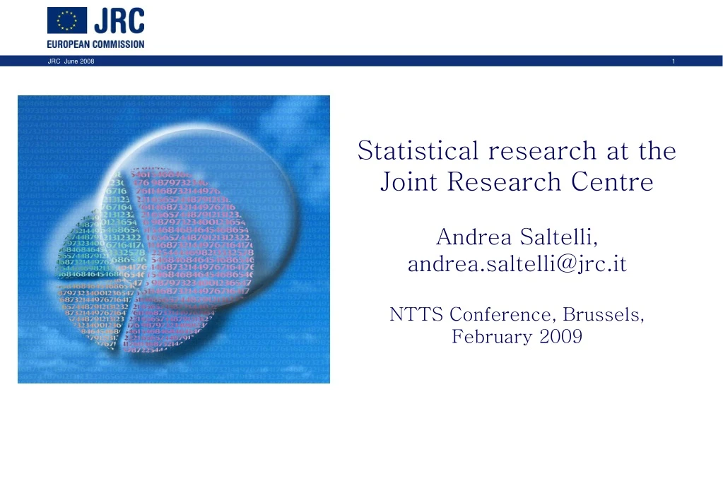 statistical research at the joint research centre