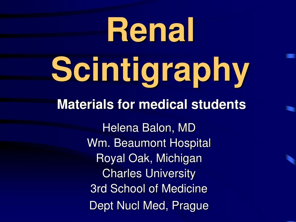 renal scintigraphy