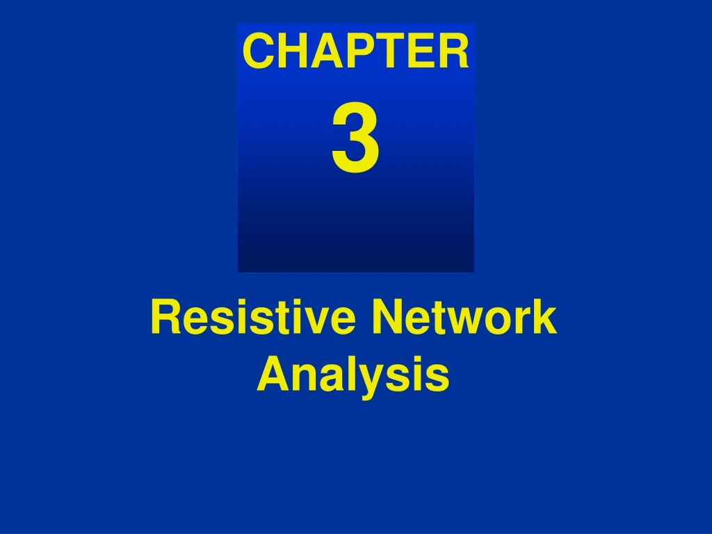 resistive network analysis