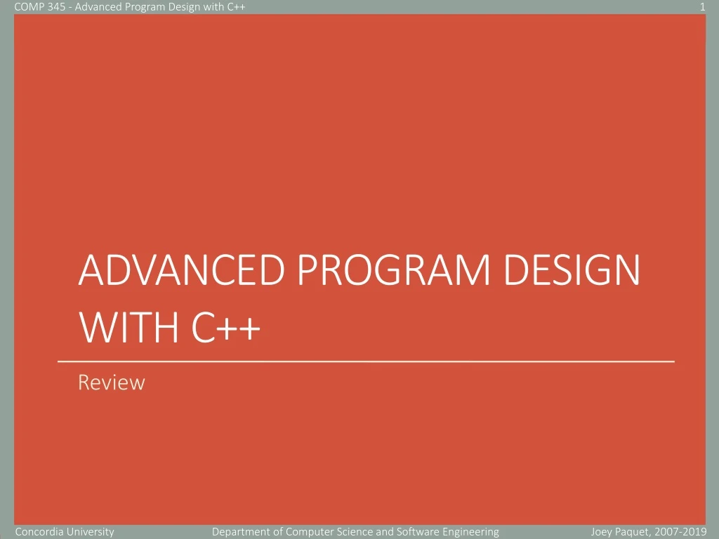advanced program design with c
