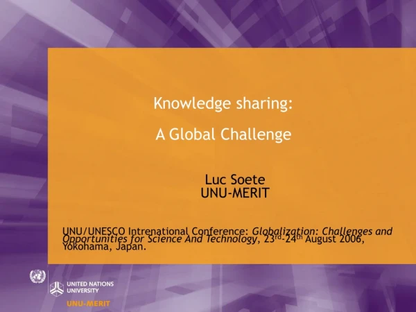 Knowledge sharing: A Global Challenge