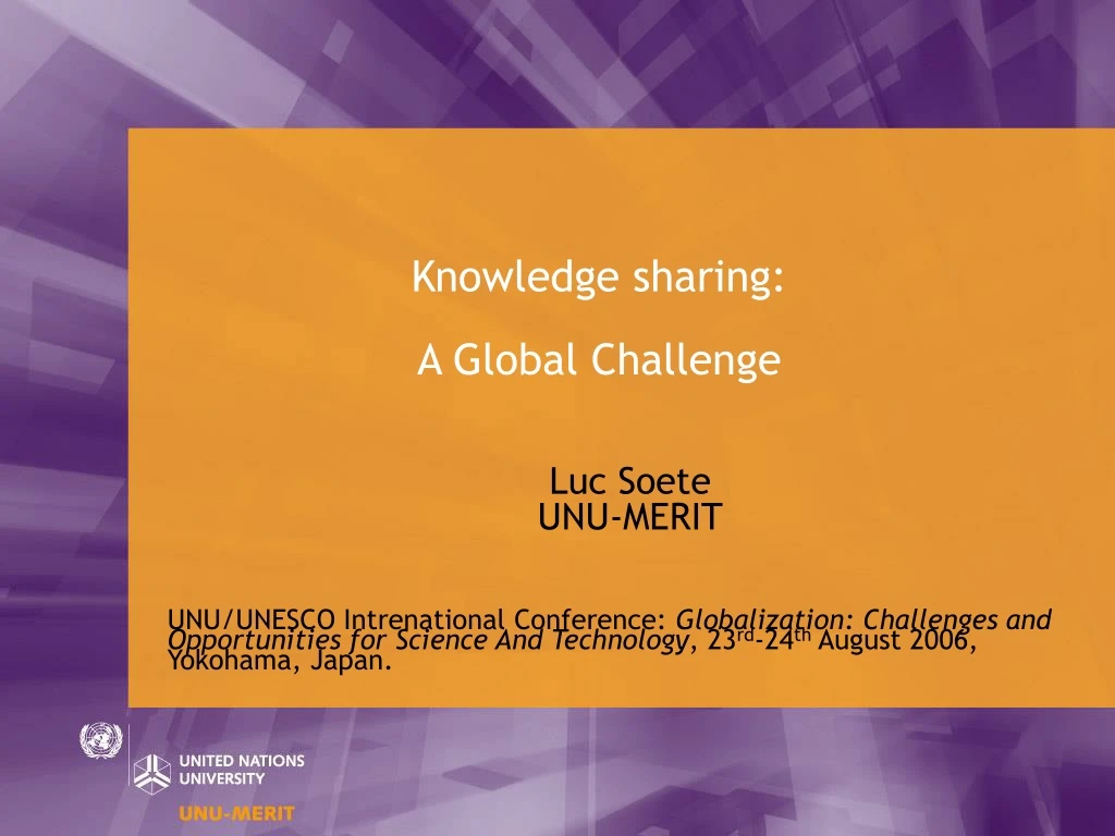 knowledge sharing a global challenge