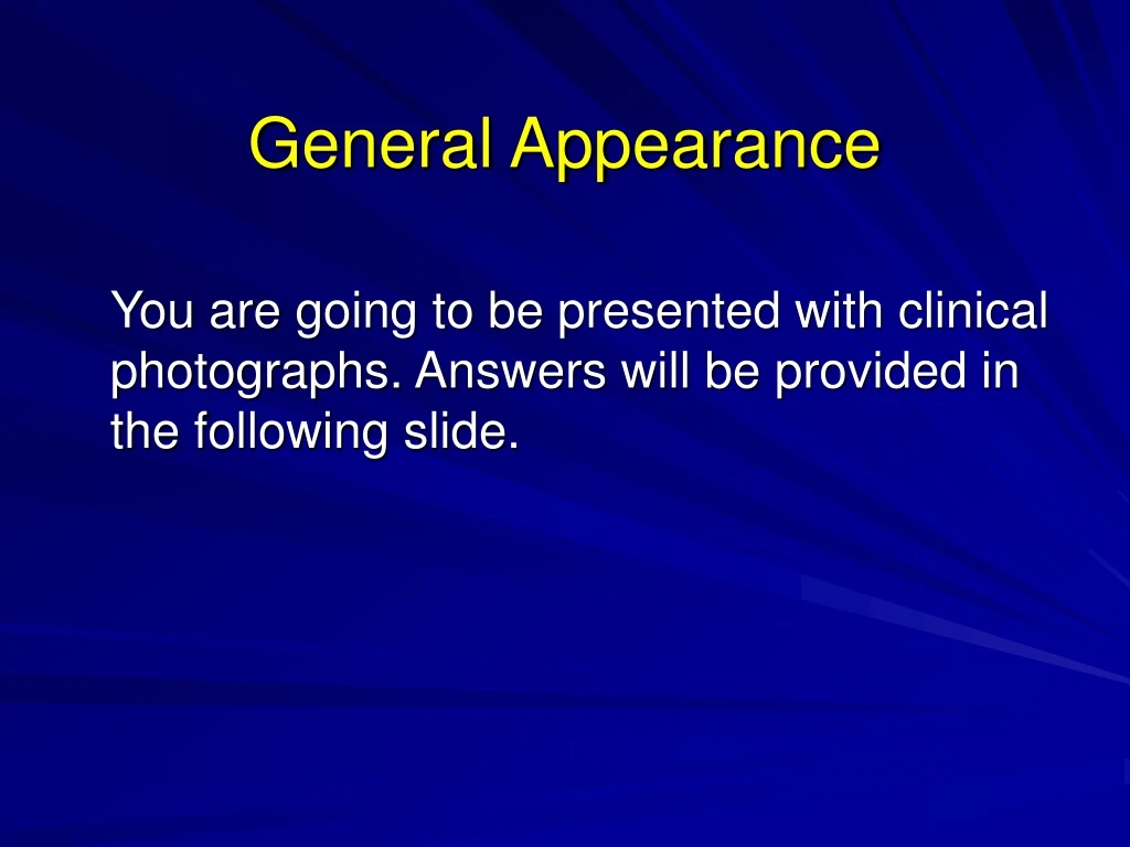 PPT - General Appearance PowerPoint Presentation, free download - ID ...