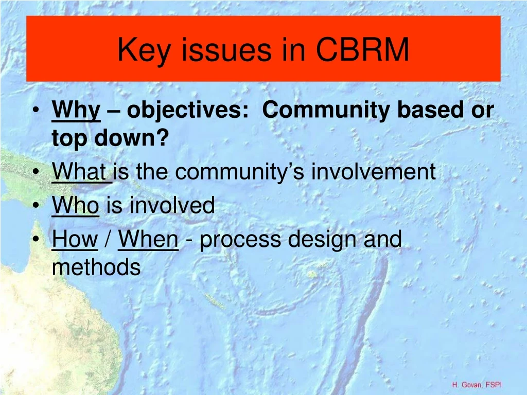 key issues in cbrm