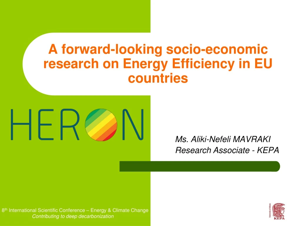 a forward looking socio economic research on energy efficiency in eu countries