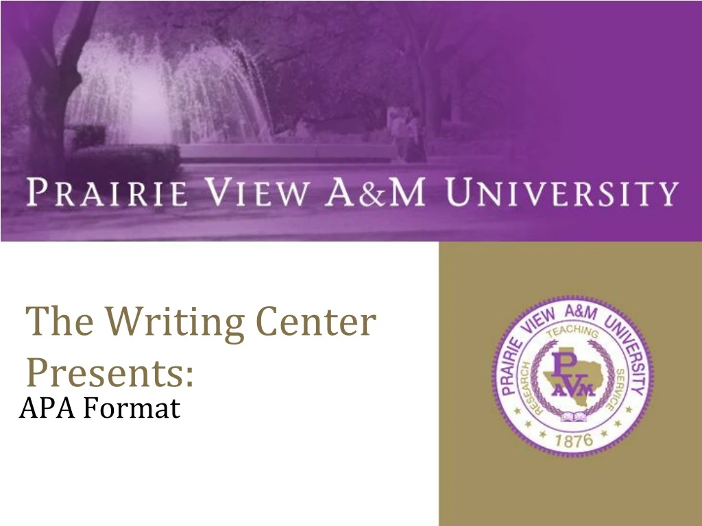 the writing center presents