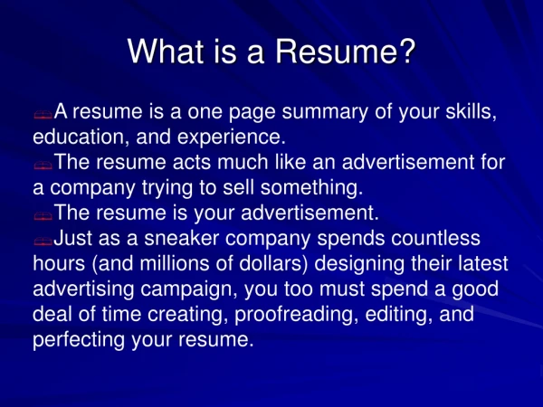 What is a Resume?