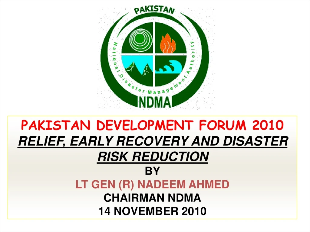 pakistan development forum 2010 relief early