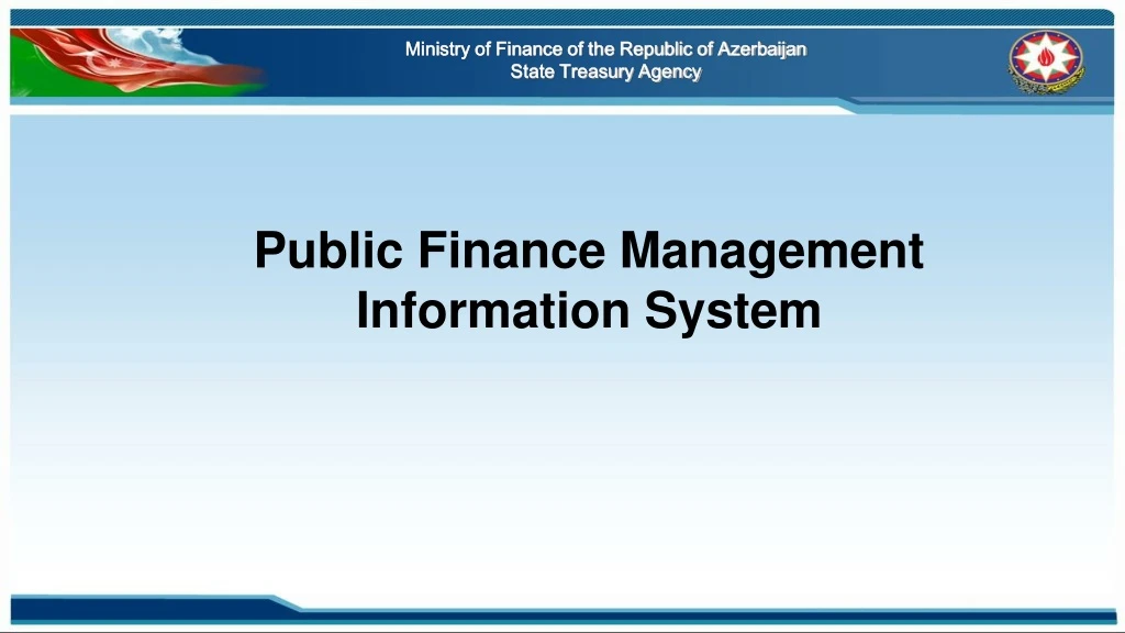 ministry of finance of the republic of azerbaijan state treasury agency