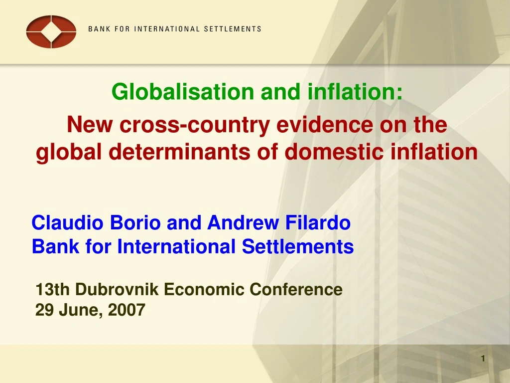 globalisation and inflation new cross country