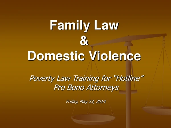 Family Law  &amp;  Domestic Violence