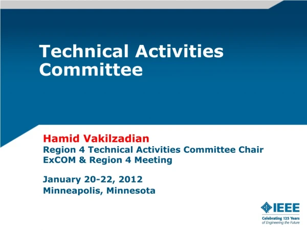 Technical Activities  Committee