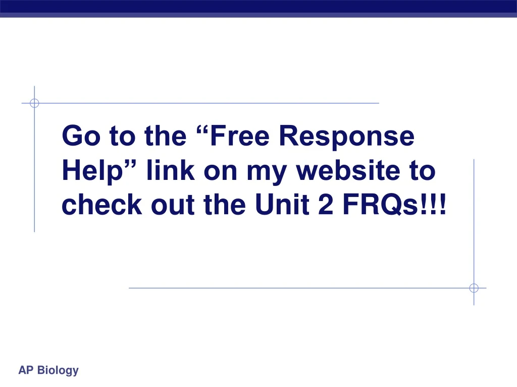 go to the free response help link on my website to check out the unit 2 frqs