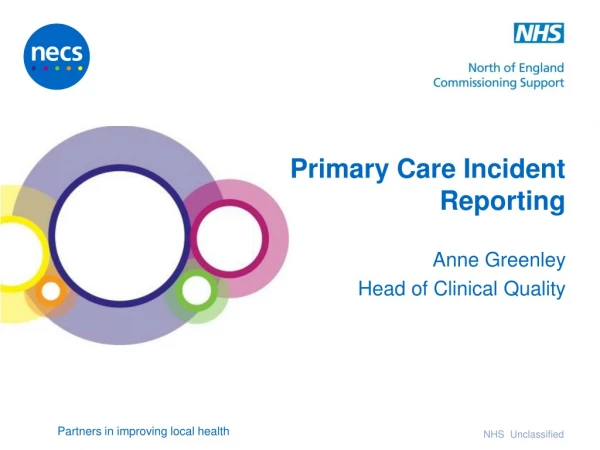 Primary Care Incident Reporting
