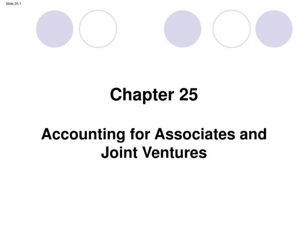 Accounting for Associates and Joint Ventures