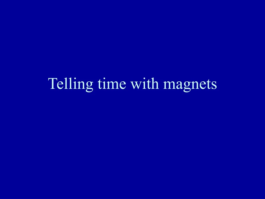 telling time with magnets