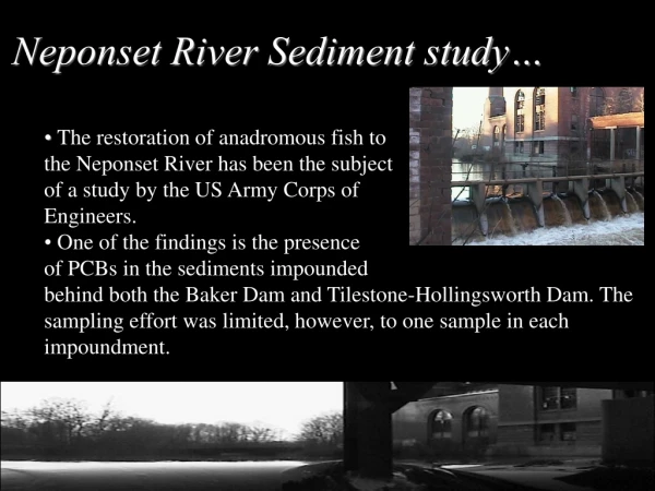 Neponset River Sediment study…