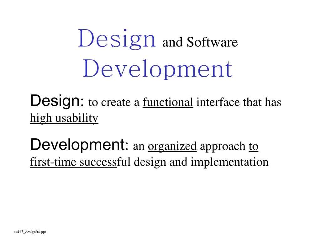 design and software development design to create