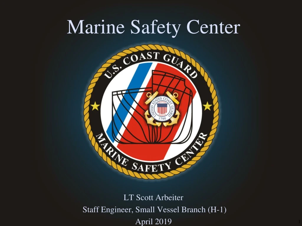 marine safety center lt scott arbeiter staff