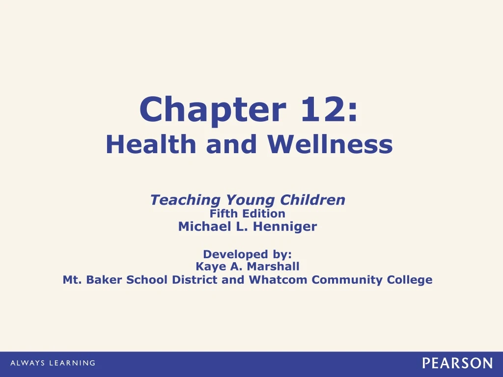 chapter 12 health and wellness