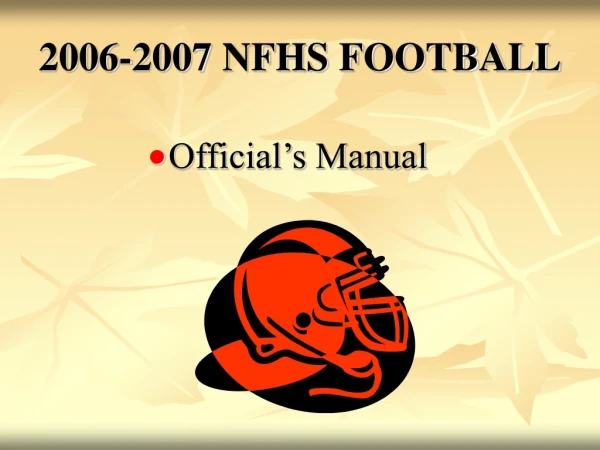 2006-2007 NFHS FOOTBALL
