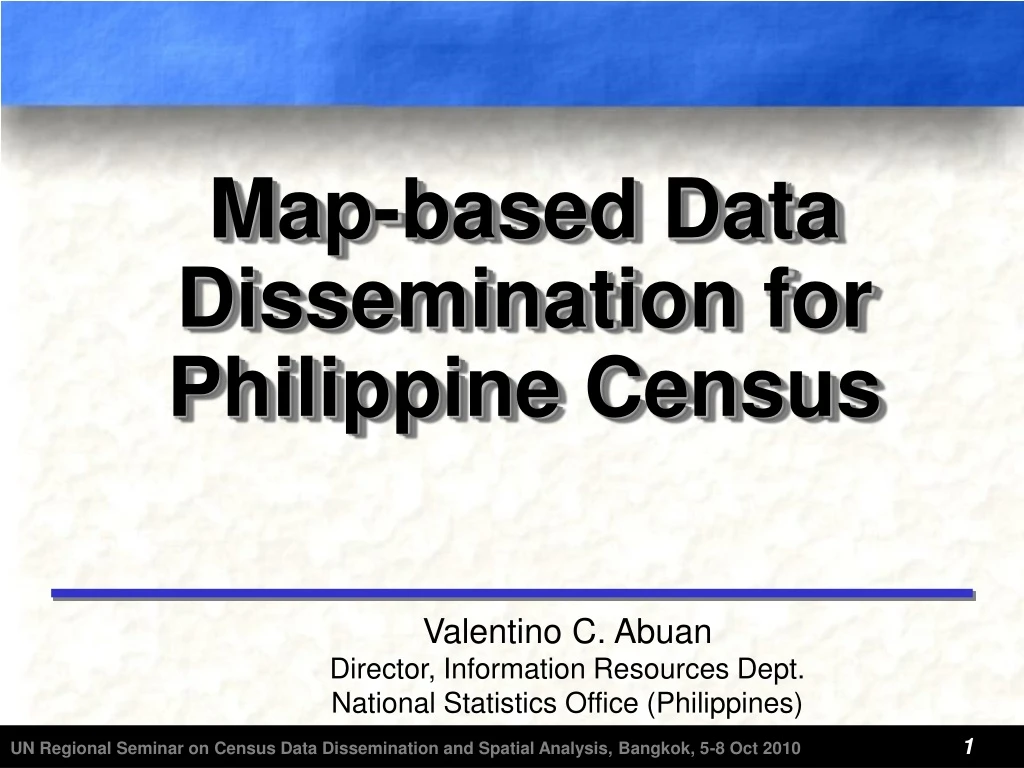 map based data dissemination f or philippine