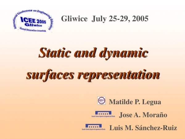 Static and dynamic surfaces representation