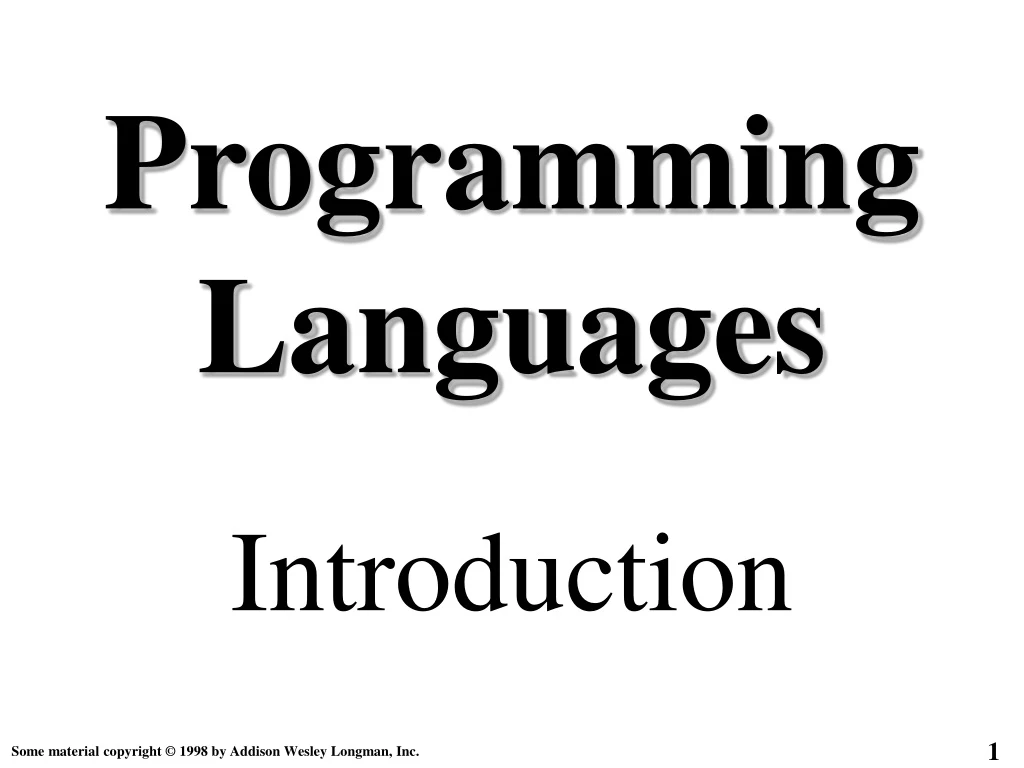 programming languages