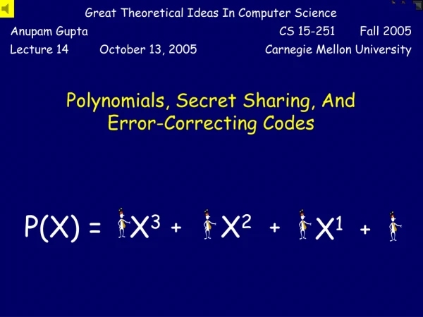 Polynomials, Secret Sharing, And Error-Correcting Codes