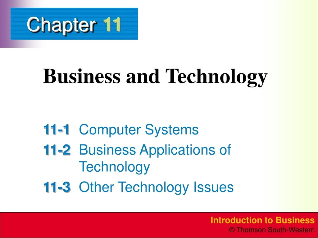 business and technology