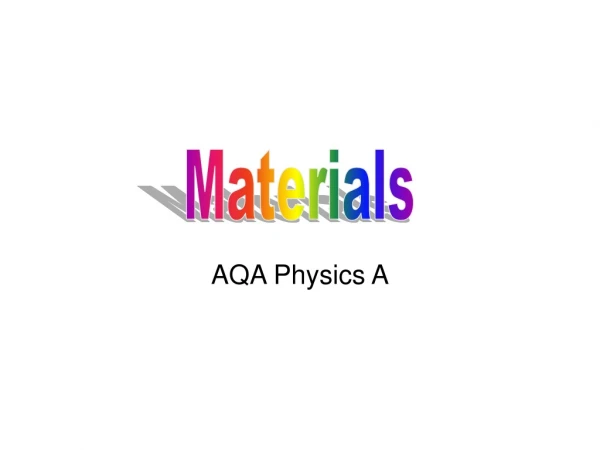 AQA Physics A
