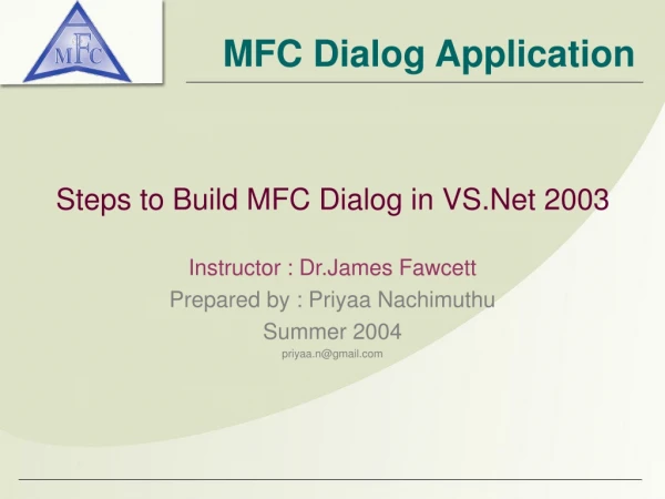 MFC Dialog Application
