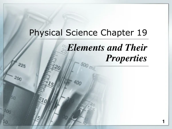 Physical Science Chapter 19