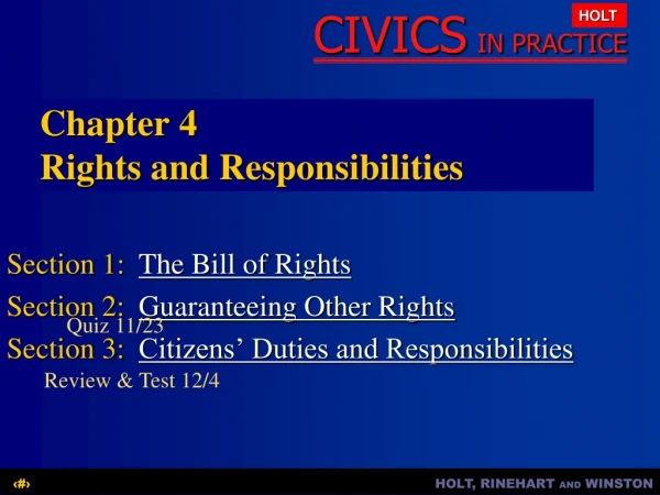Chapter 4 Rights and Responsibilities