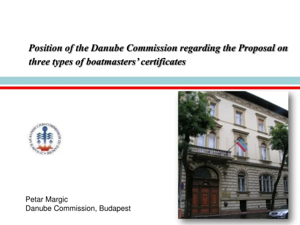 Petar Margic Danube Commission, Budapest