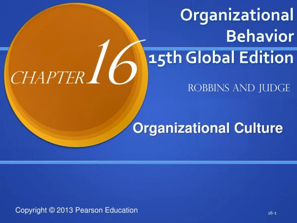 Organizational Behavior 15th Global Edition