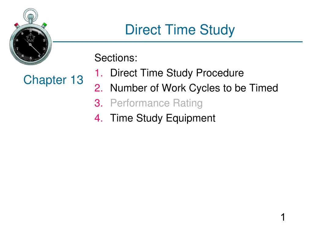 direct time study