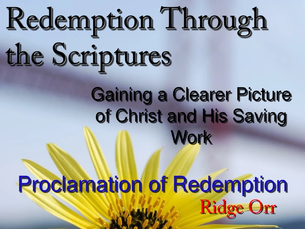 proclamation of redemption